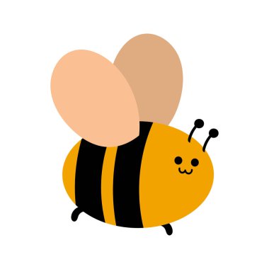 Çizgi film tarzında bal arısı hayvan vektör çizimi