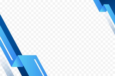 Mavi gradyan modern çerçeve köşe vektör çizimi