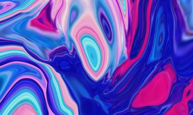 Illustration liquid blue wave grainy texture background