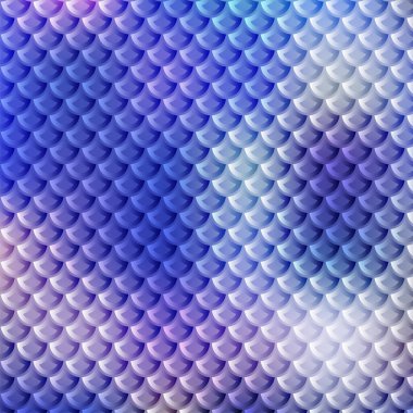Mermaid scales pattern with gradient blue color