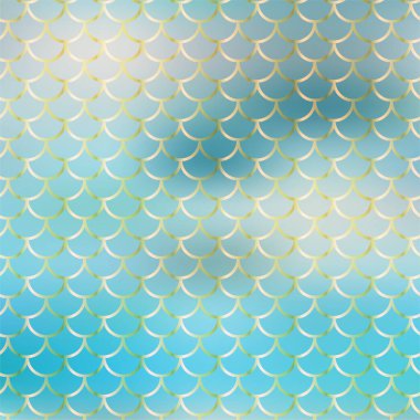 Deniz kızı altın desenli arkaplan ölçer