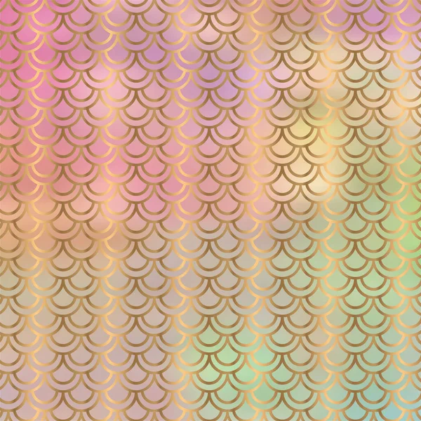 Mermaid scales gold pattern background