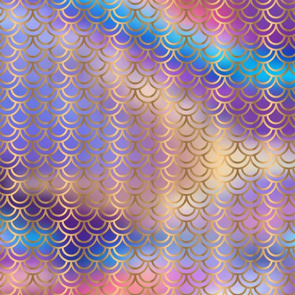 Mermaid scales gold pattern background illustration