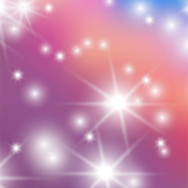 Parlayan yıldızlar ve ışıklarla soyut arkaplan