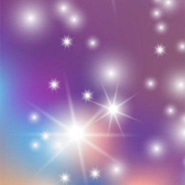 Parlayan yıldızlar ve parıltılarla soyut arkaplan