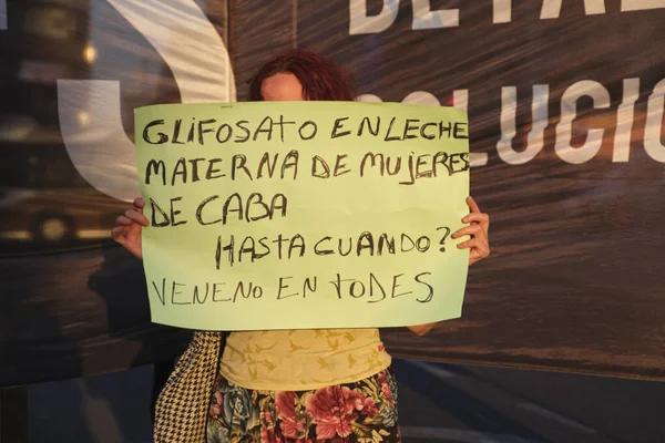 Буенос Айрес Аргентина Березня 2023 Кліматичний Страйк Невпізнавана Жінка Тримає — стокове фото