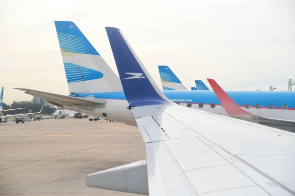 Μπουένος Άιρες Αργεντινή Νοεμβρίου 2022 Σκηνή Αεροπλάνων Όπως Φαίνεται Από — Φωτογραφία Αρχείου