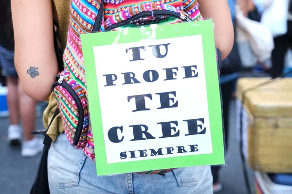 Buenos Aires Argentinië Maart 2023 Internationale Feministische Staking Een Onherkenbare — Stockfoto