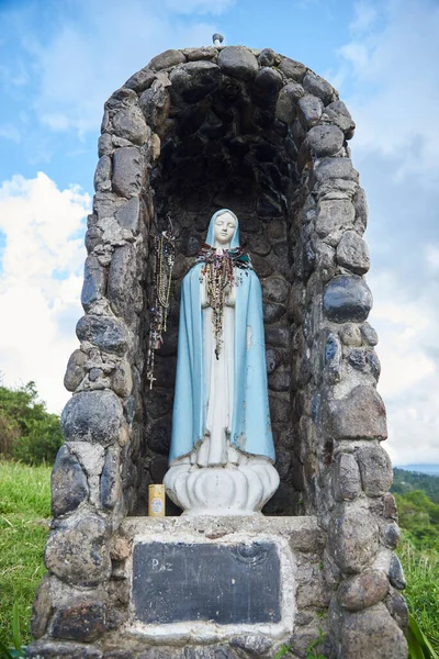 Nov 2023 Puente Nacional Santander Colombia Estatua Virgen Situada Aire — Foto de Stock