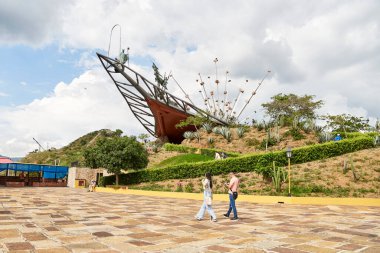 Aratoca, Santander, Kolombiya, 23 Kasım 2022: Chicamocha Ulusal Parkı, Panachi, muhteşem manzaralı ve ilgi çekici turistik yerler.