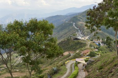 Aratoca, Santander, Kolombiya, 23 Kasım 2022: Chicamocha Ulusal Parkı, Panachi, muhteşem manzaralı ve ilgi çekici turistik yerler.