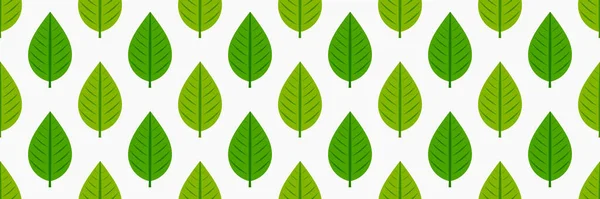 Зеленые Листья Бесшовный Фон Шаблона Векторная Иллюстрация — стоковый вектор