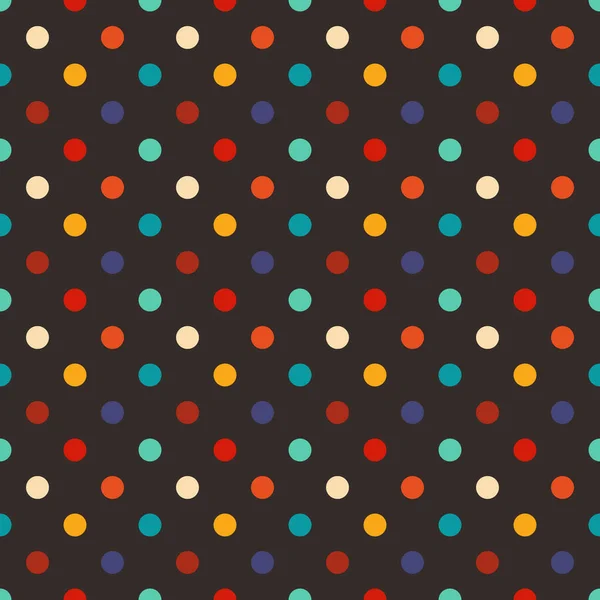 Gepunktete Retro Farben Nahtloses Muster Vektorillustration — Stockvektor