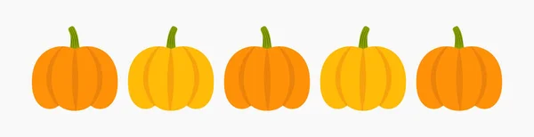 Pumpkins Hranice Izolované Bílém Pozadí Vektorová Ilustrace — Stockový vektor