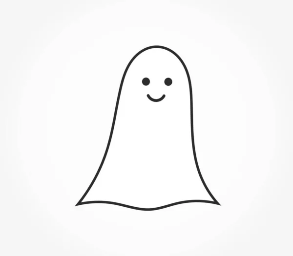 かわいい幽霊のアイコン ベクターイラスト — ストックベクタ