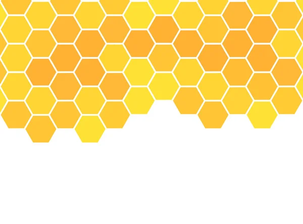 stock vector Yellow honeycomb border background. Vector illustration.