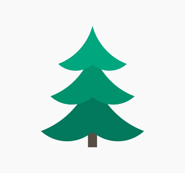 Icono Del Árbol Navidad Verde Ilustración Vectorial — Vector de stock