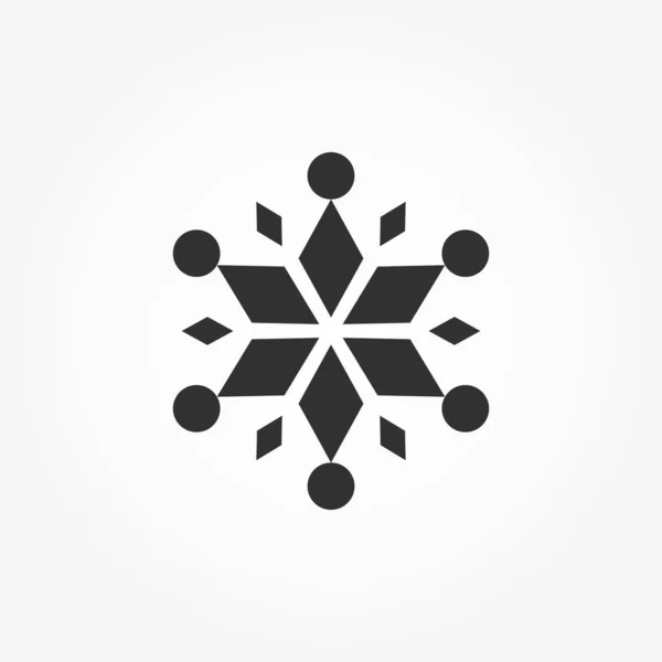 Copo Nieve Icono Forma Geométrica Ilustración Vectorial — Vector de stock