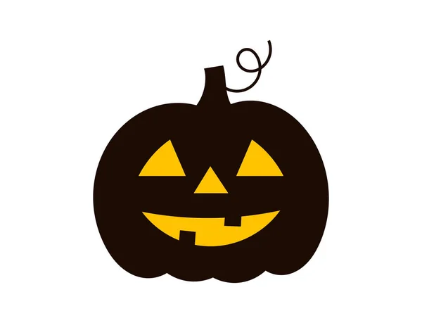 Ícone Abóbora Halloween Símbolo Abóbora Jack Lanterna Ilustração Vetorial — Vetor de Stock
