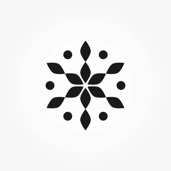 Snowflake Christmas Icon Vector Illustration — Stock Vector