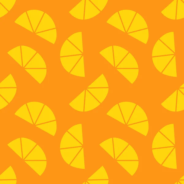 Orange Slices Seamless Pattern Vector Illustration — Stock Vector