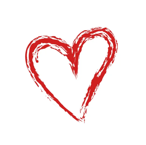 Kalp Tebeşiri Çizim Sembolü Vektör Illüstrasyonu — Stok Vektör