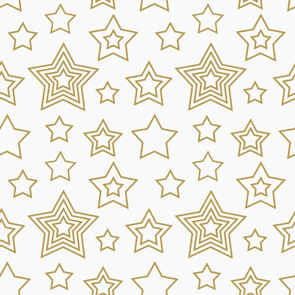 Χρυσά Αστέρια Χωρίς Ραφή Μοτίβο Χριστουγέννων Εικονογράφηση Διανύσματος — Διανυσματικό Αρχείο