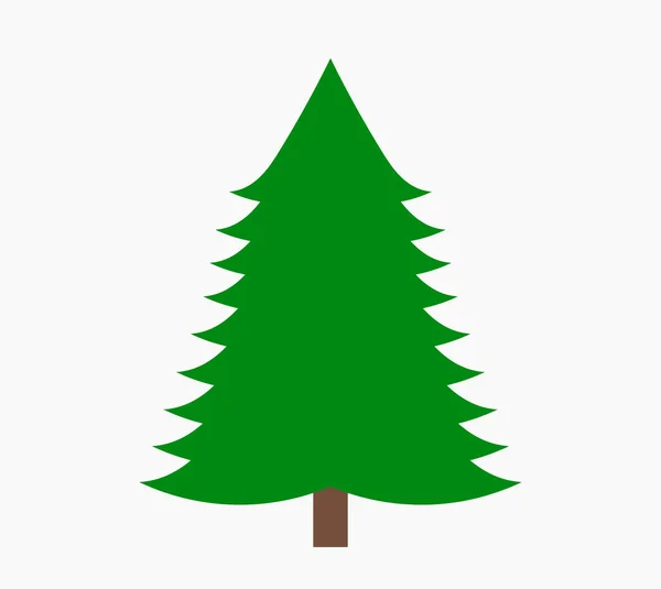 Christmas Tree Tall Green Drawing Christmas Design Element Vector Illustration — Stock Vector