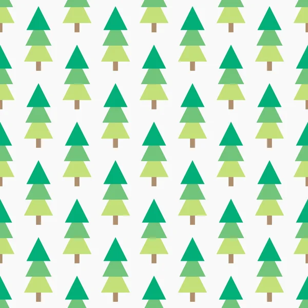 クリスマスツリーシームレスな森林パターン ベクターイラスト — ストックベクタ