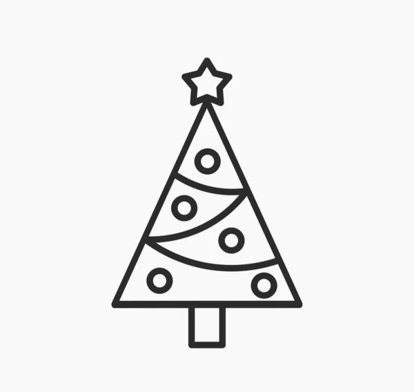 Weihnachtsbaumlinie Icon Design Element Vektorillustration — Stockvektor