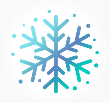 Blue snowflake winter Christmas symbol isolated on white background. Vector illustrartion