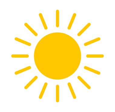 Sun icon design element. Vector illustration.