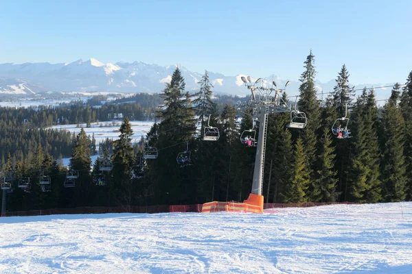 Ski Resort Kotelnica Bialka Tatrzanska Ski Lift Slope — Stock Photo, Image