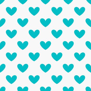 Mavi kalpler seamless modeli. Vektör çizim.