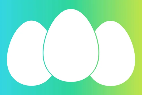 Πασχαλινά Αυγά Πράσινο Και Μπλε Κάρτα Φόντο Εικονογράφηση Διανύσματος — Διανυσματικό Αρχείο