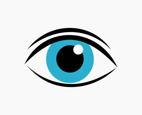 Μπλε Μάτι Εικονίδιο Εικονογράφηση Διανύσματος — Διανυσματικό Αρχείο