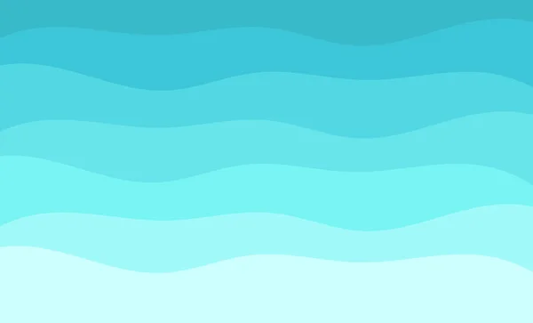Meer Wellen Blauen Muster Hintergrund Vektorillustration — Stockvektor