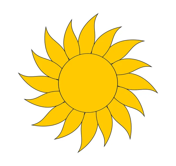 Icona Simbolo Del Sole Illustrazione Vettoriale — Vettoriale Stock