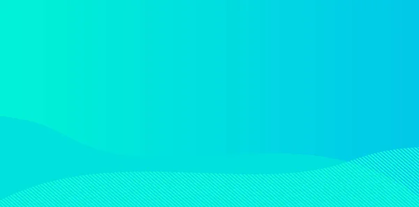 Bleu Turquoise Abstrait Bannière Fond Ondulé Illustration Vectorielle — Image vectorielle