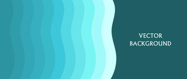 Bannière Fond Vagues Mer Couleurs Bleues Illustration Vectorielle — Image vectorielle