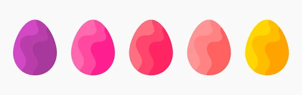 Sbírka Ikon Malovaných Velikonočních Vajec Vektorová Ilustrace — Stockový vektor