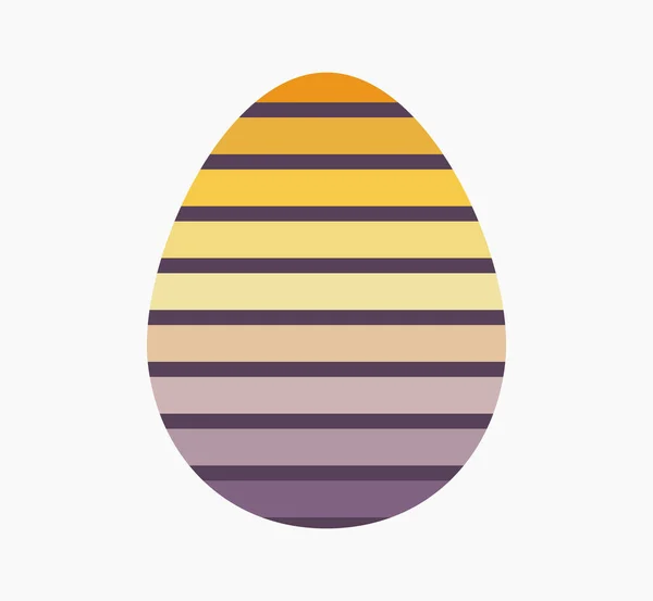 Easter Egg Striped Decoration Pattern Vector Illustration — Stock Vector