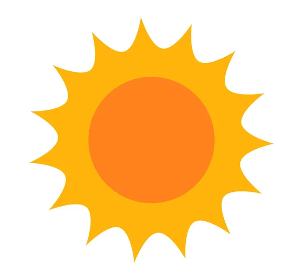 Şirin Güneş Simgesi Vektör Çizim — Stok Vektör