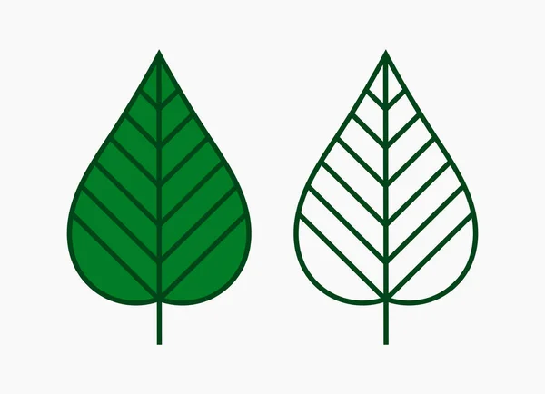 Leaf Icons Symbols Vector Illustration — Stock Vector