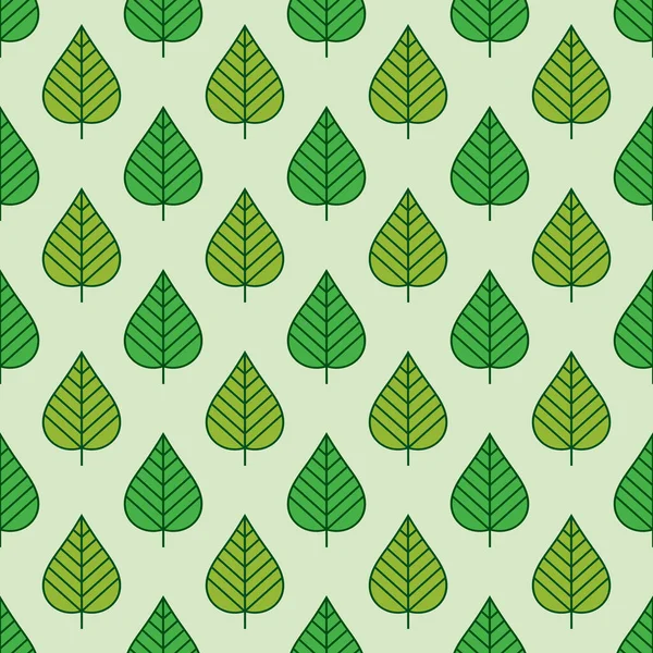 Blätter Grün Natürliches Muster Vektorillustration — Stockvektor