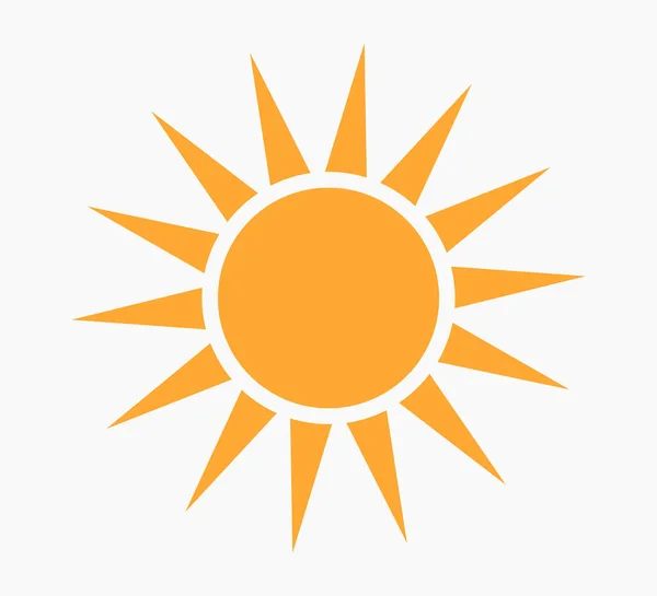 Sun Flat Design Icon Vector Illustration — Stock Vector