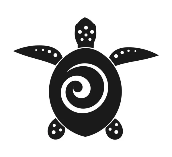 Deniz Kaplumbağası Simgesi Vektör Illüstrasyonu — Stok Vektör