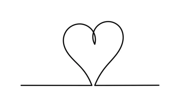 Coeur Forme Ligne Symbole Illustration Vectorielle — Image vectorielle