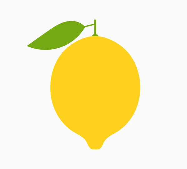 Citroen Fruit Platte Ontwerp Symbool Pictogram Vectorillustratie — Stockvector