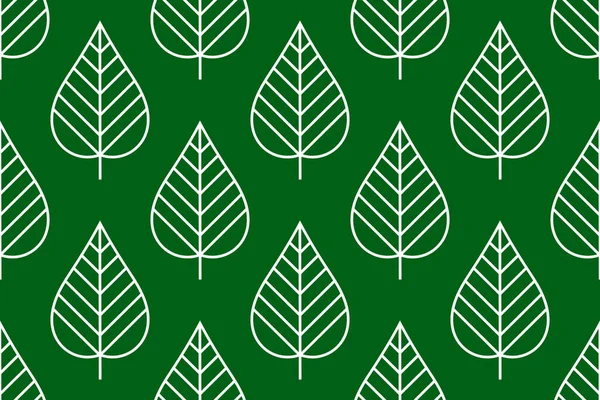 Szkielet Kształcie Liścia Zielony Bezszwowy Wzór Ilustracja Wektora — Wektor stockowy